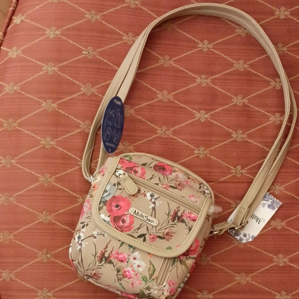 Floral Beige Crossbody Bag by MultiSac